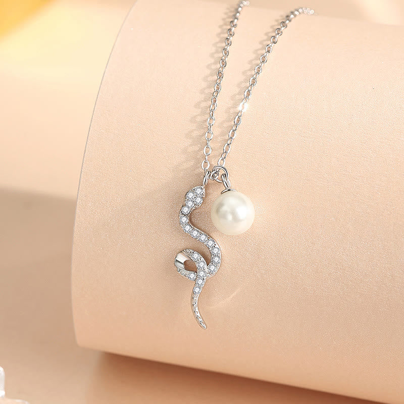 Nimara Ritual 925 Sterling Silver Pearl Year Of The Snake Blessing Sincerity Necklace Pendant