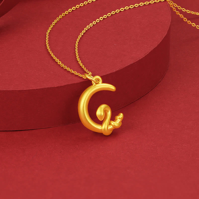 Nimara Ritual 999 Gold Moon Year Of The Snake Luck Necklace Pendant