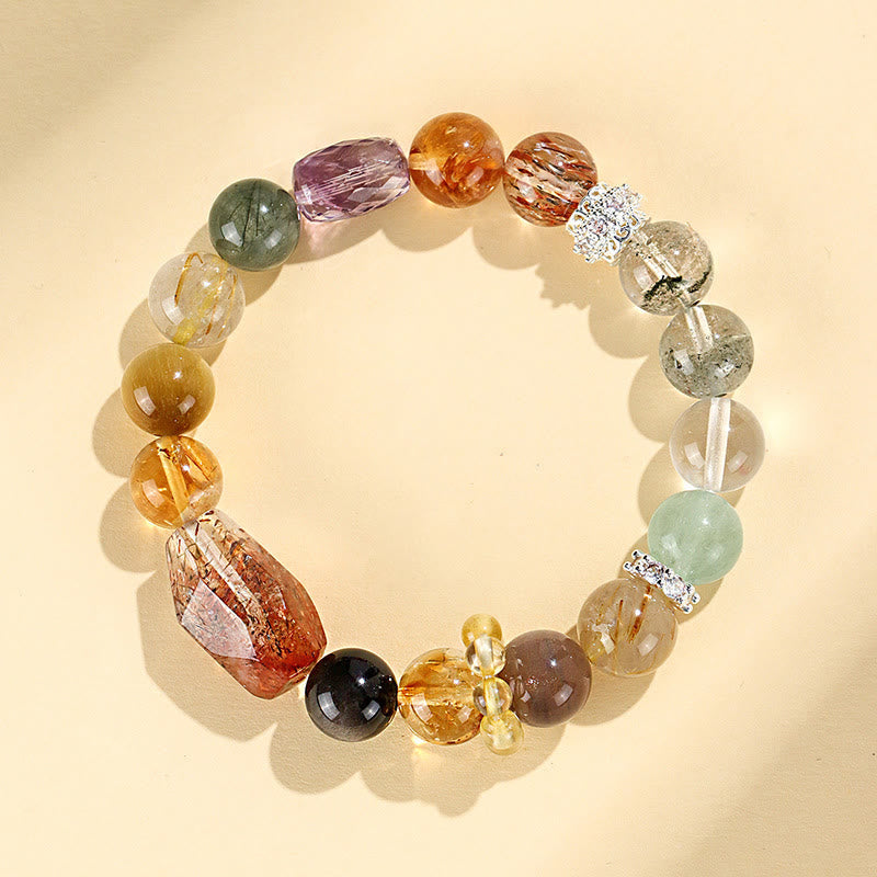 Nimara Ritual Super Seven Crystal Topaz Obsidian Tiger Eye Positivity Bracelet