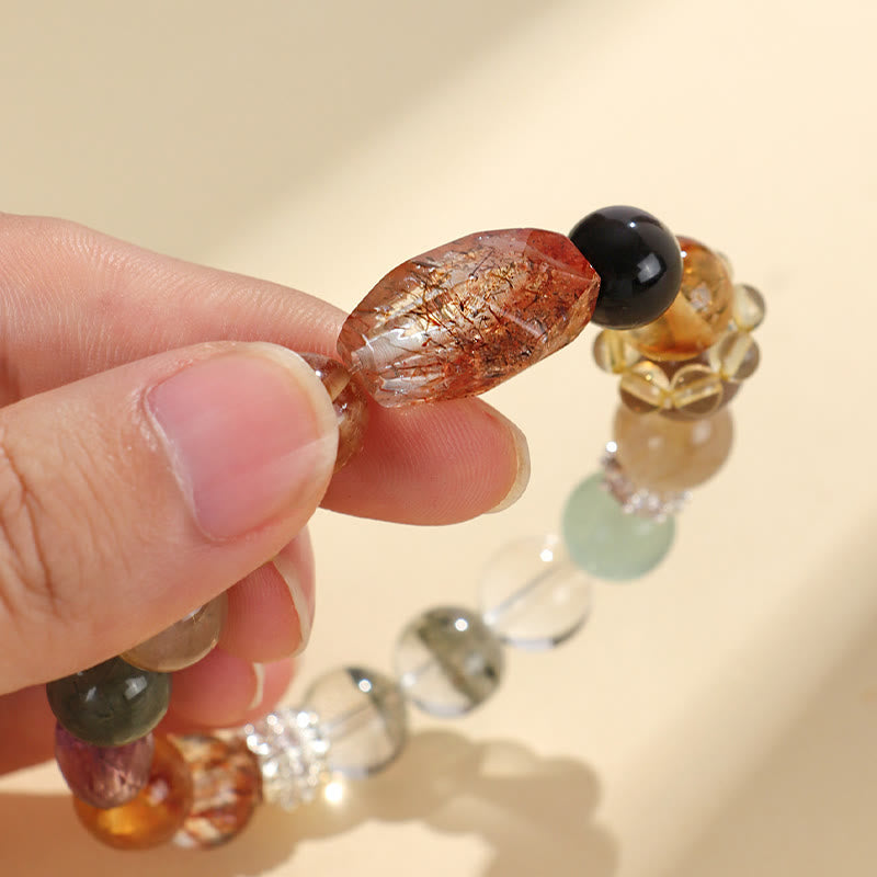 Nimara Ritual Super Seven Crystal Topaz Obsidian Tiger Eye Positivity Bracelet