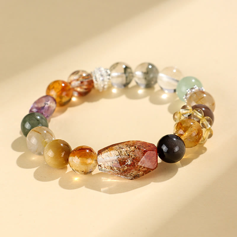 Nimara Ritual Super Seven Crystal Topaz Obsidian Tiger Eye Positivity Bracelet