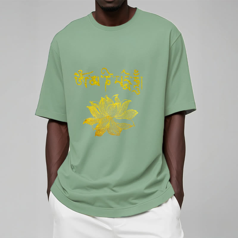 Nimara Ritual Golden Lotus Sanskrit Tee T-shirt