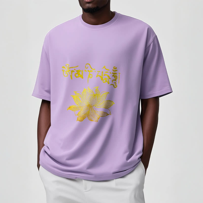 Nimara Ritual Golden Lotus Sanskrit Tee T-shirt