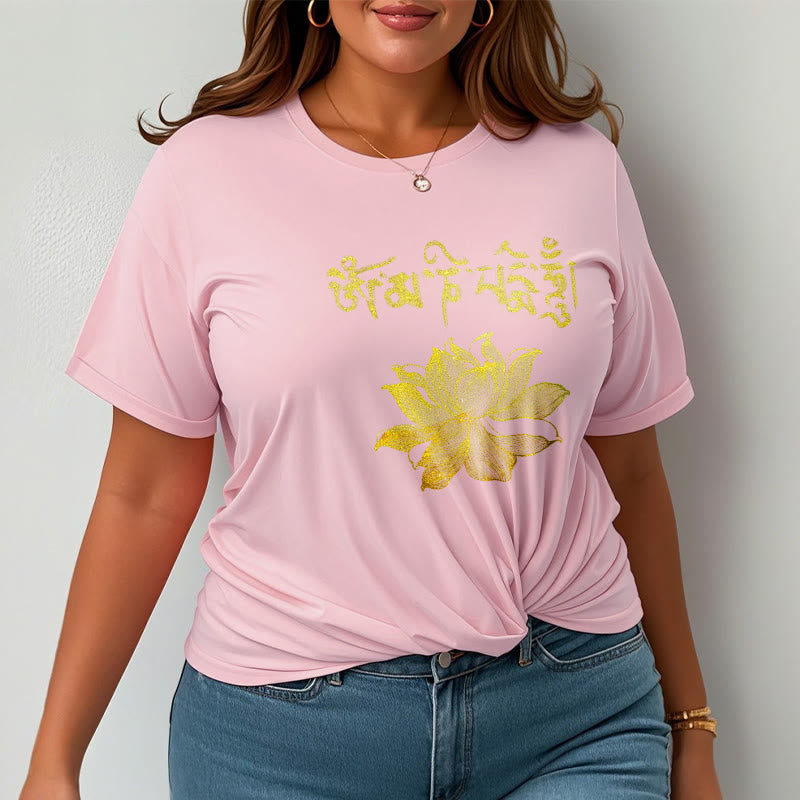 Nimara Ritual Golden Lotus Sanskrit Tee T-shirt