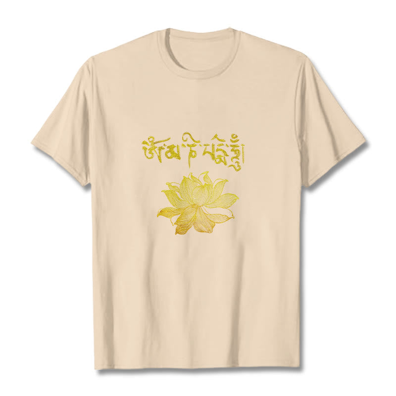 Nimara Ritual Golden Lotus Sanskrit Tee T-shirt