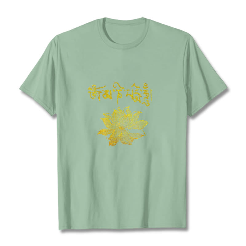 Nimara Ritual Golden Lotus Sanskrit Tee T-shirt