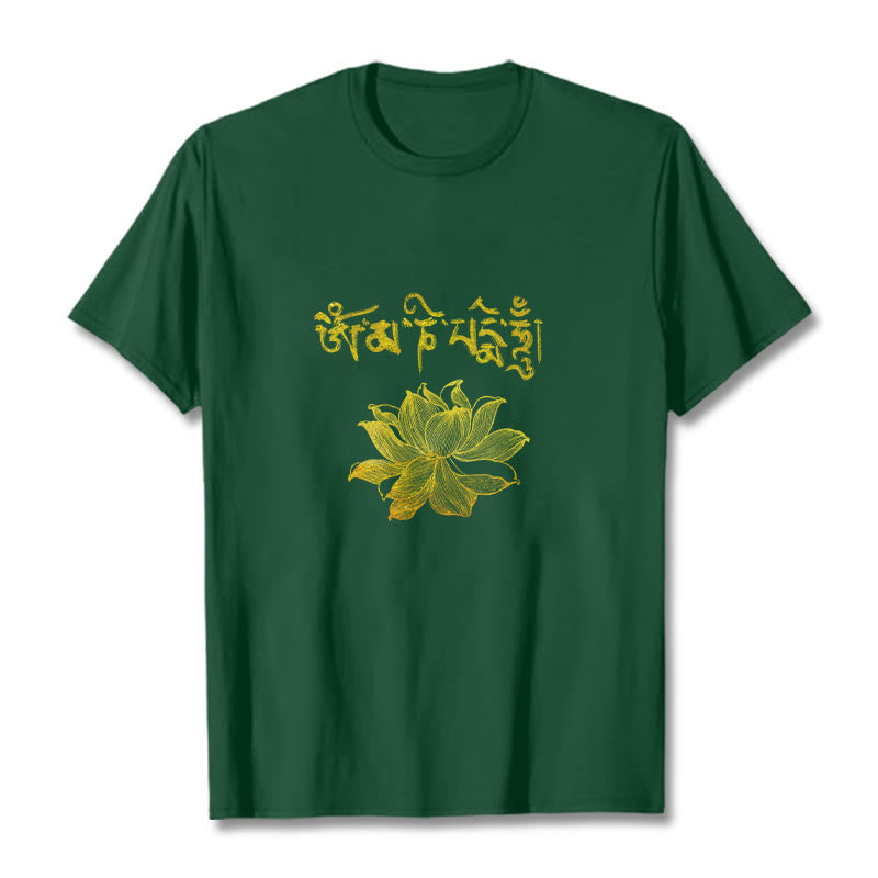 Nimara Ritual Golden Lotus Sanskrit Tee T-shirt