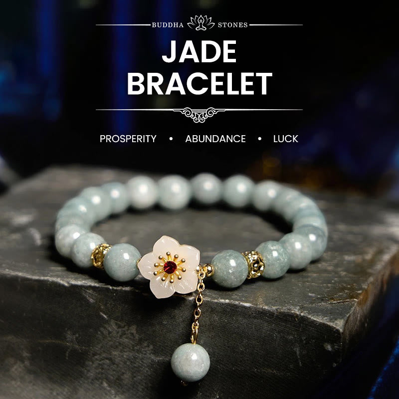 Nimara Ritual Jade Abundance Flower Bracelet