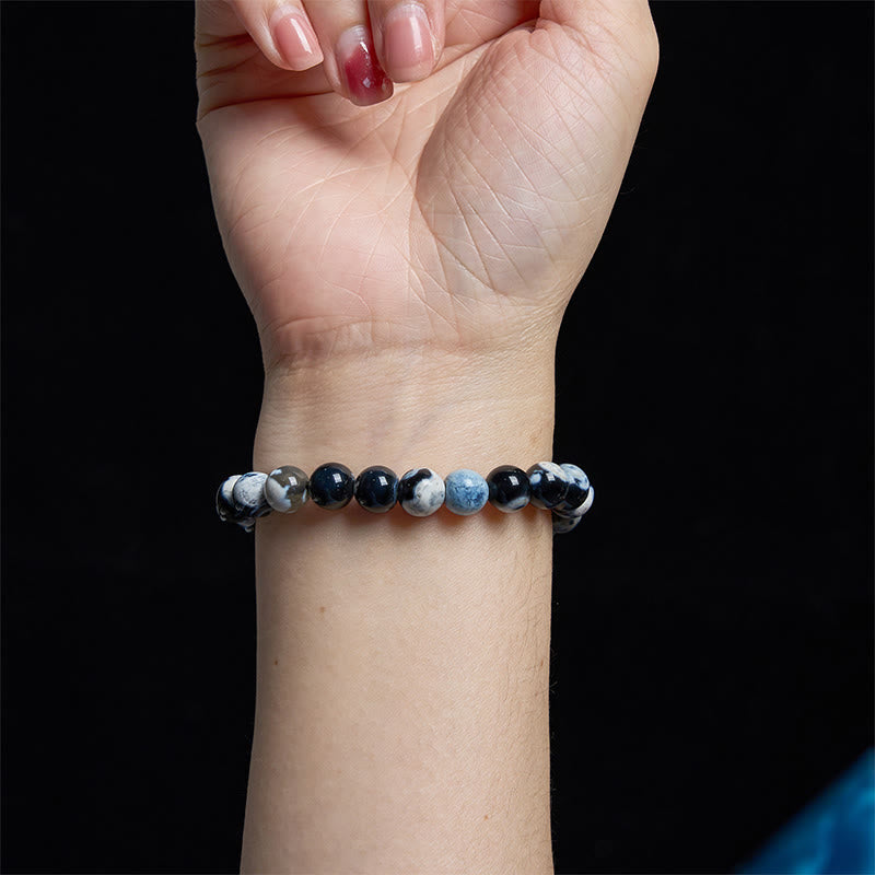 Nimara Ritual "May the Stars Guide Your Dreams" Orca Agate Bracelet Includes Gift Message Card