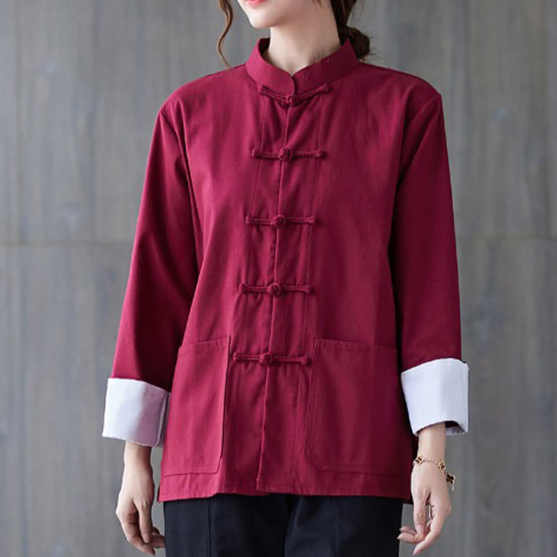Nimara Ritual Women's Frog-Button Long Sleeve Shirt Pants Meditation Clothing