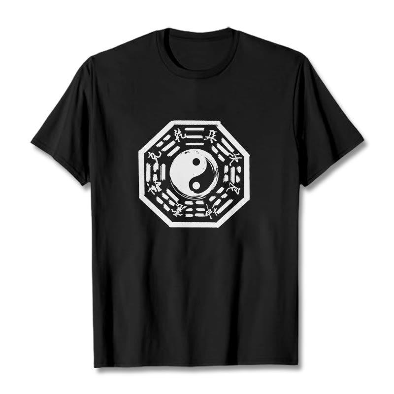 Nimara Ritual Ba Gua Pattern Cotton Tee T-shirt