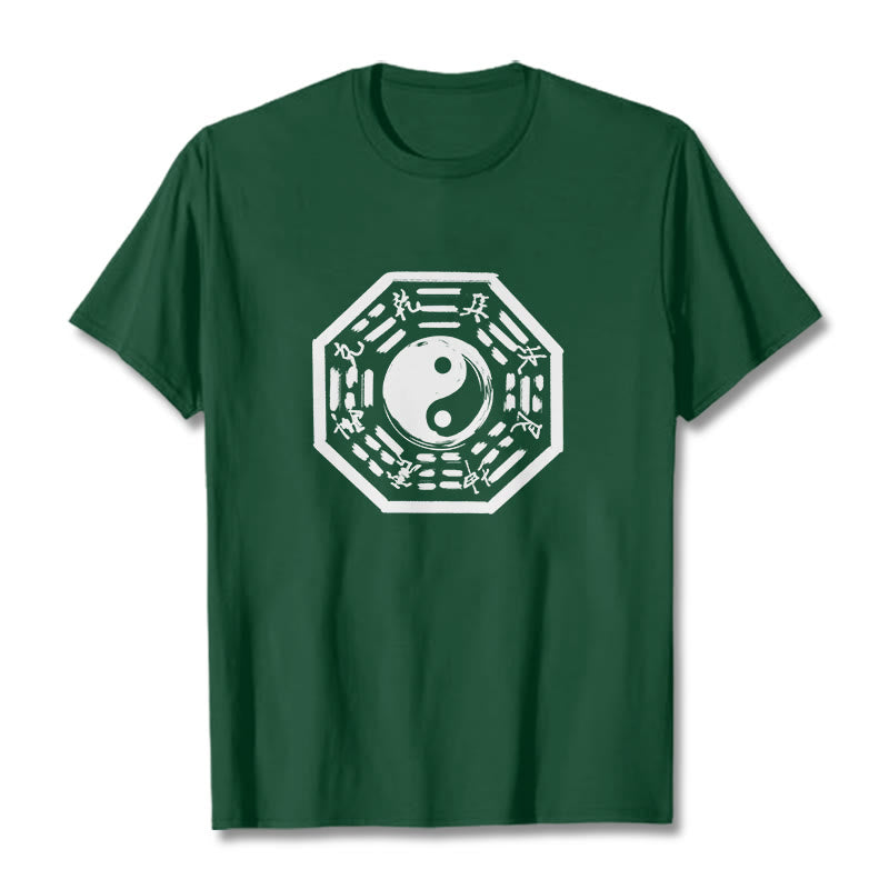 Nimara Ritual Ba Gua Pattern Cotton Tee T-shirt