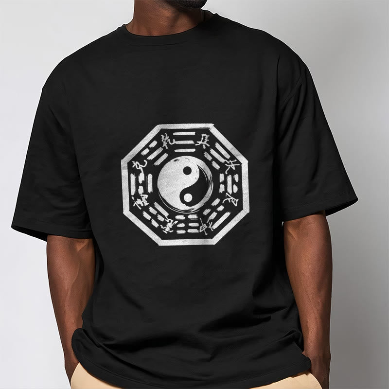 Nimara Ritual Ba Gua Pattern Cotton Tee T-shirt