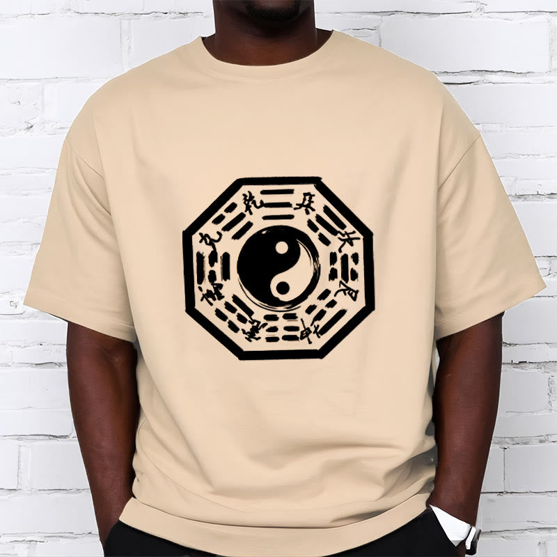 Nimara Ritual Ba Gua Pattern Cotton Tee T-shirt