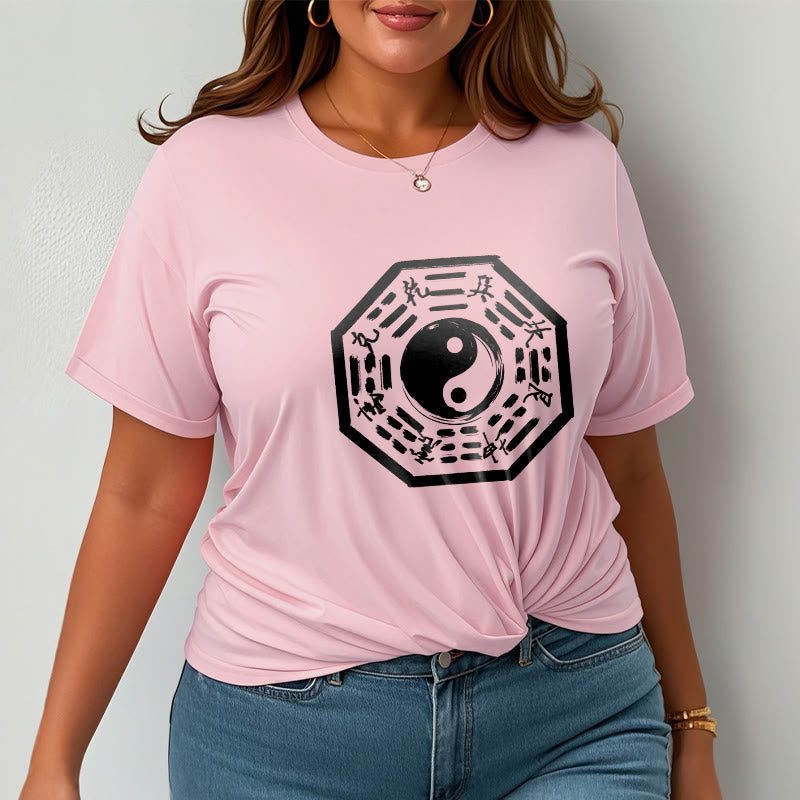 Nimara Ritual Ba Gua Pattern Cotton Tee T-shirt