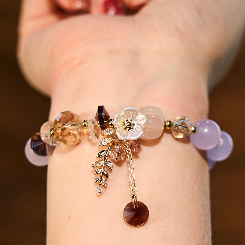 Nimara Ritual Blue Crystal Amethyst Sun Stone Green Aventurine Healing Bracelet
