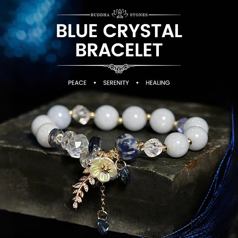Nimara Ritual Blue Crystal Amethyst Sun Stone Green Aventurine Healing Bracelet