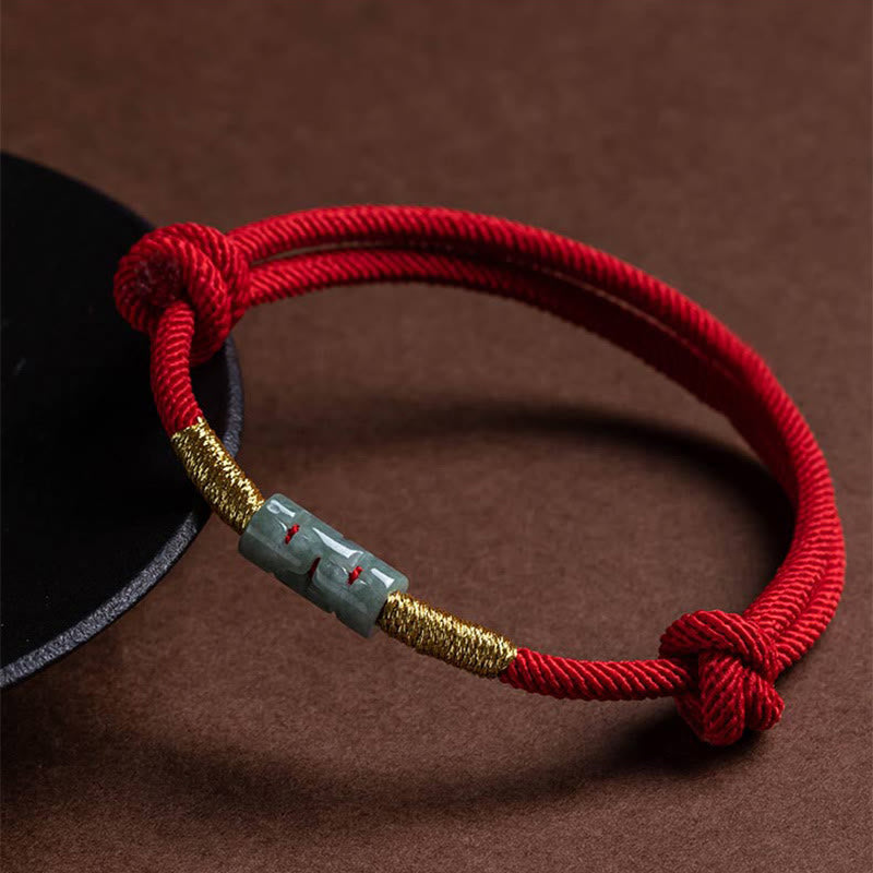 Nimara Ritual Luck Jade String Rope Bracelet