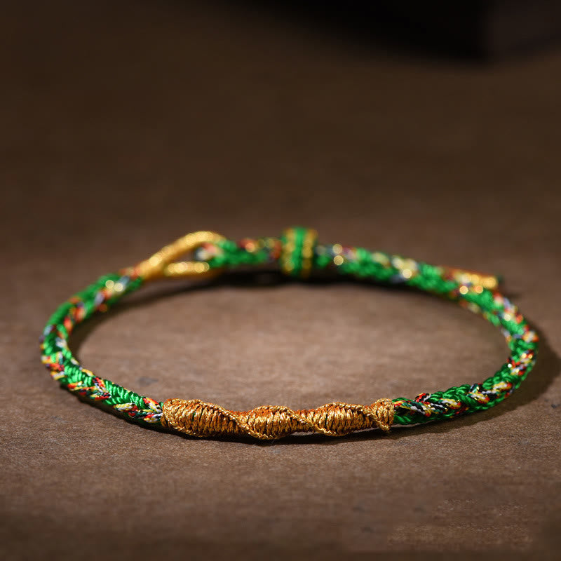 Nimara Ritual Handmade Chinese Zodiac Natal Buddha Luck Strength Braided Rope Bracelet
