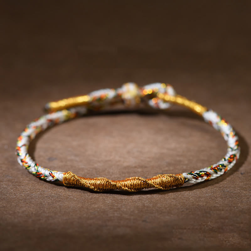 Nimara Ritual Handmade Chinese Zodiac Natal Buddha Luck Strength Braided Rope Bracelet