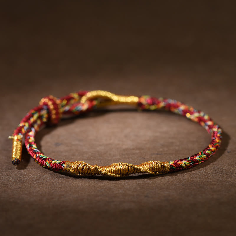 Nimara Ritual Handmade Chinese Zodiac Natal Buddha Luck Strength Braided Rope Bracelet