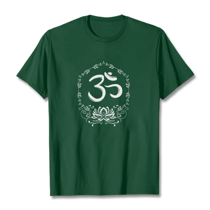 Nimara Ritual OM Lotus Sketch Cotton Tee T-shirt