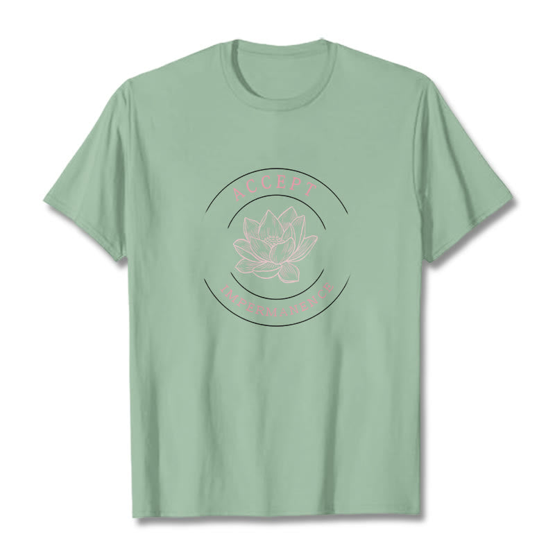 Nimara Ritual Lotus Accept Impermanence Cotton Tee T-shirt