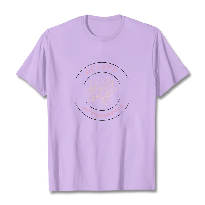 Nimara Ritual Lotus Accept Impermanence Cotton Tee T-shirt
