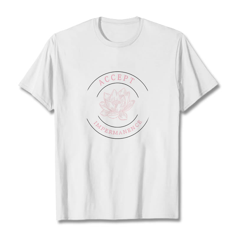 Nimara Ritual Lotus Accept Impermanence Cotton Tee T-shirt
