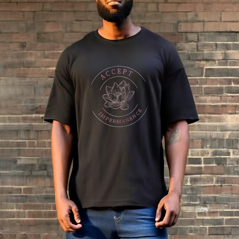 Nimara Ritual Lotus Accept Impermanence Cotton Tee T-shirt
