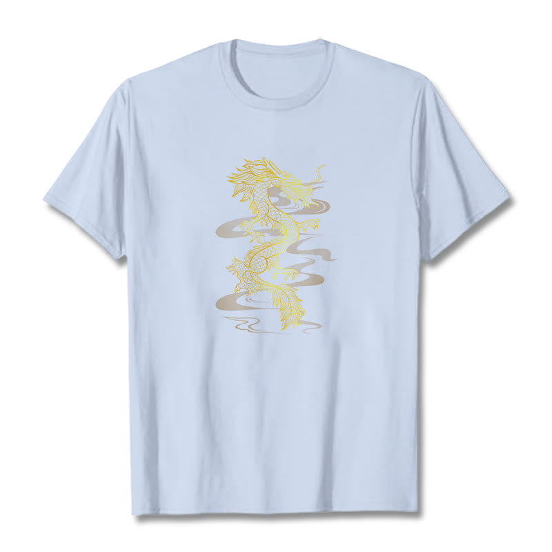 Nimara Ritual Golden Dragon Cotton Tee T-shirt