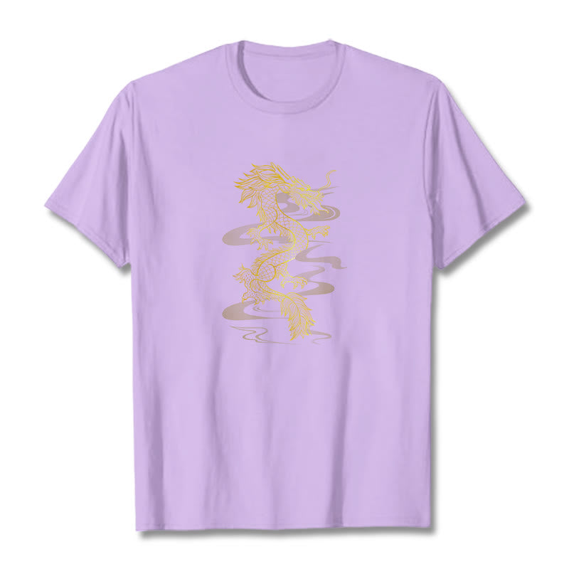 Nimara Ritual Golden Dragon Cotton Tee T-shirt