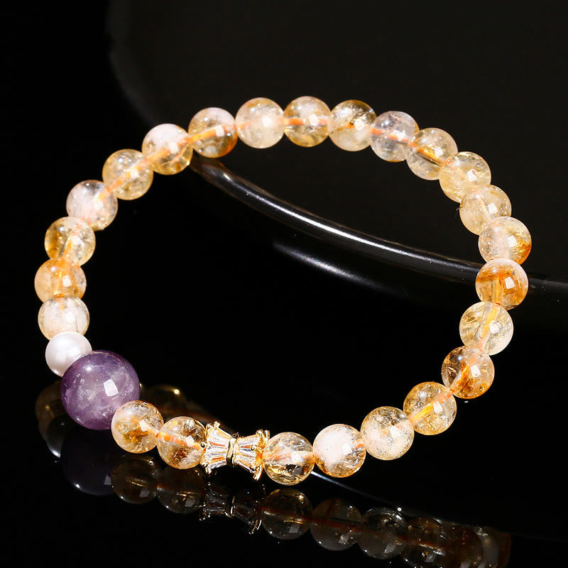 Nimara Ritual Natural Citrine Amethyst Prosperity Bracelet
