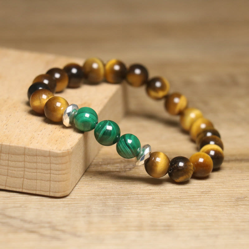 Nimara Ritual Tiger Eye Green Tiger Eye Courage Bracelet
