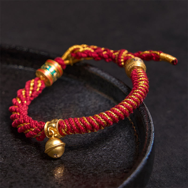 Nimara Ritual Tibetan Om Mani Padme Hum Carved Zakiram Goddess of Wealth Charm Amulet Bracelet