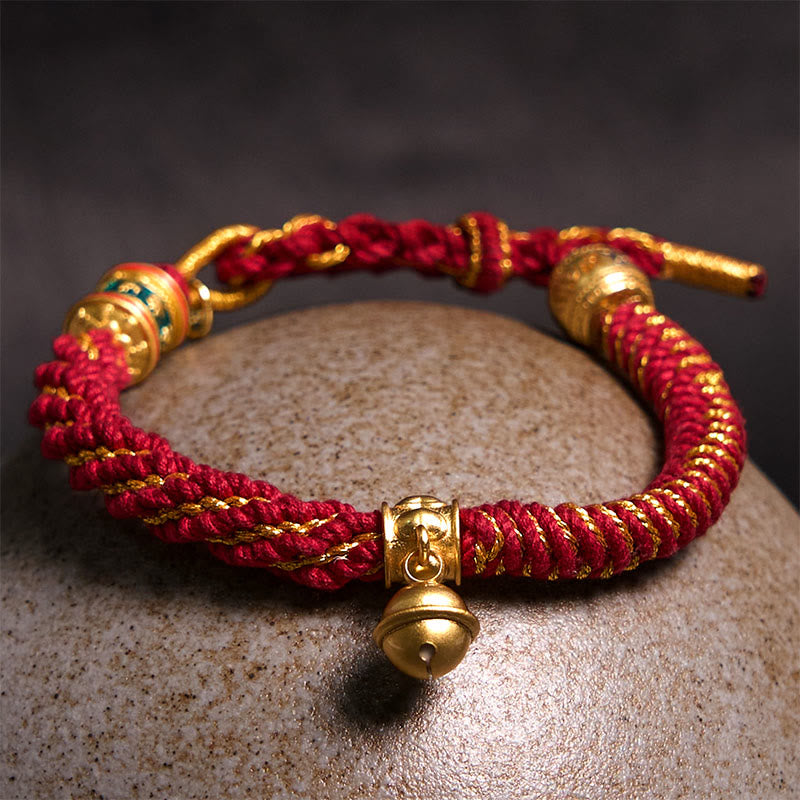 Nimara Ritual Tibetan Om Mani Padme Hum Carved Zakiram Goddess of Wealth Charm Amulet Bracelet