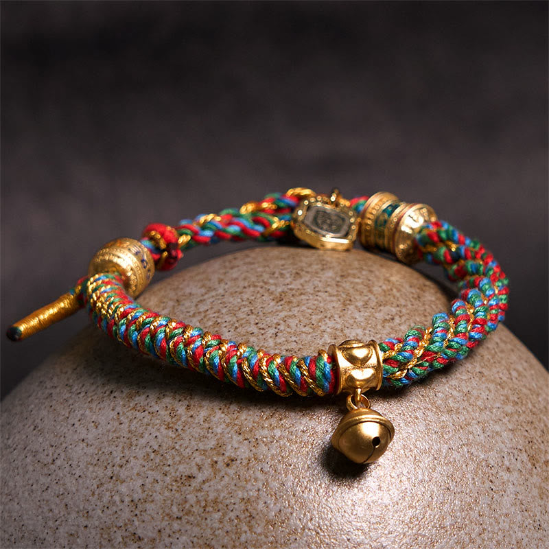 Nimara Ritual Tibetan Om Mani Padme Hum Carved Zakiram Goddess of Wealth Charm Amulet Bracelet