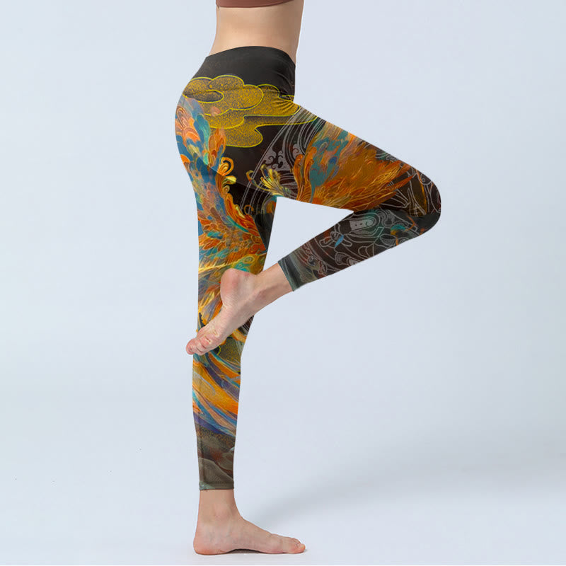 Nimara Ritual Vibrant Phoenix Gym Leggings Women's Yoga Pants