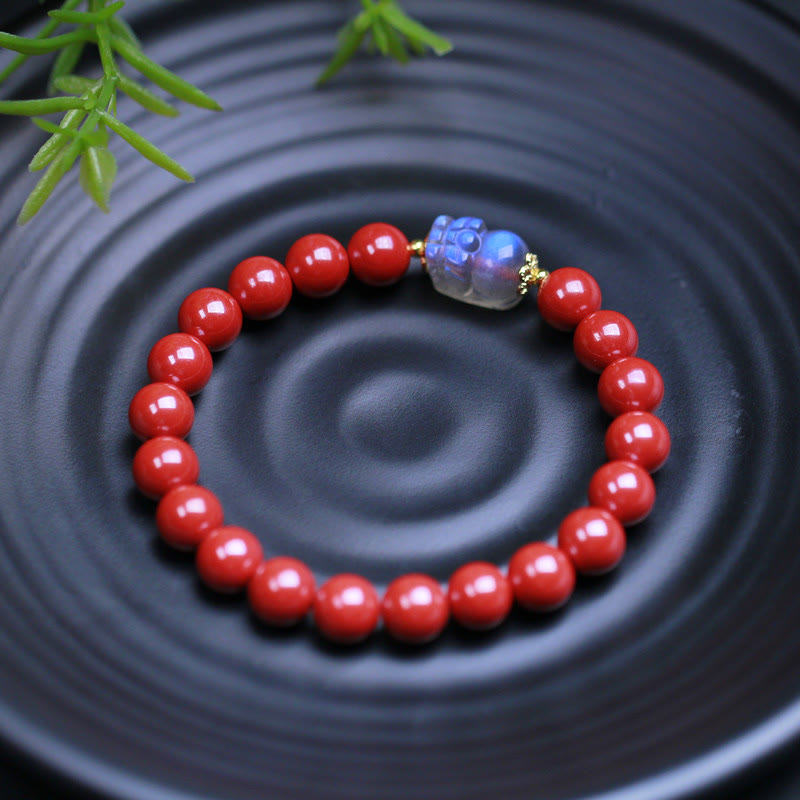 Nimara Ritual Cinnabar Moonstone PiXiu Blessing Bracelet