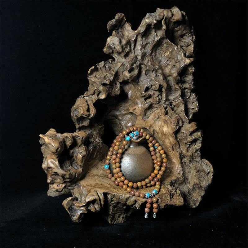 Nimara Ritual 108 Mala Beads Bian Stone Healing Bracelet
