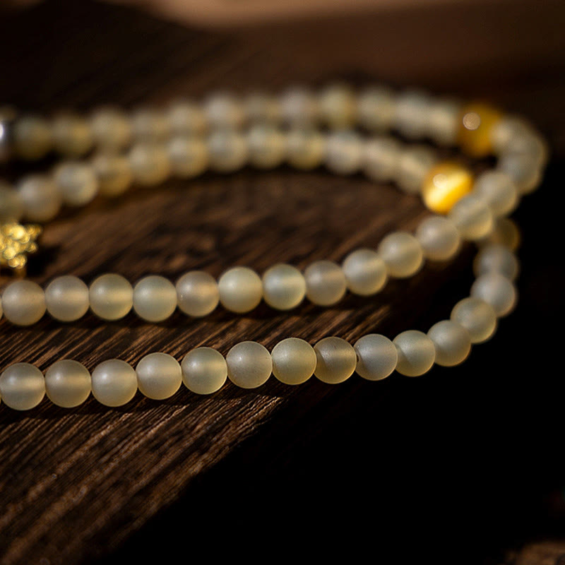 Nimara Ritual Tibet 108 Mala Beads Chinese Zodiac Natal Buddha Natural Sheep Horn Wealth Bracelet
