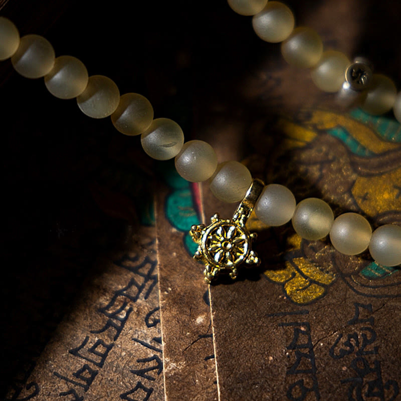 Nimara Ritual Tibet 108 Mala Beads Chinese Zodiac Natal Buddha Natural Sheep Horn Wealth Bracelet