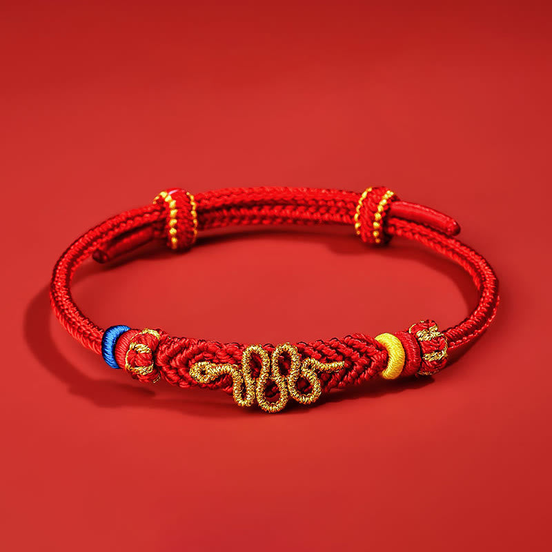Nimara Ritual Red String Eight Thread Peace Knot Year Of The Snake Protection Braided Bracelet