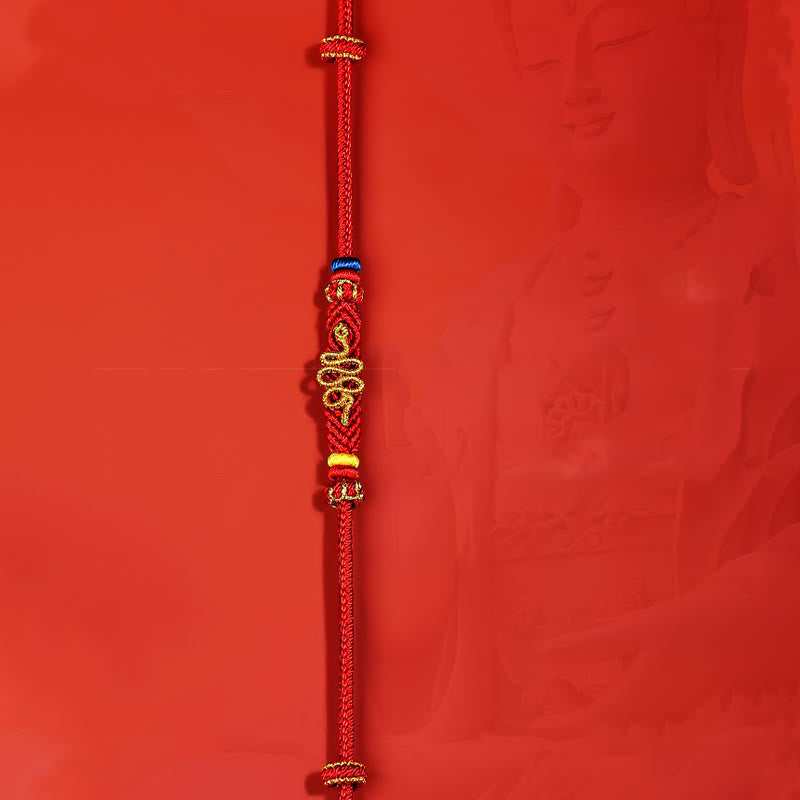 Nimara Ritual Red String Eight Thread Peace Knot Year Of The Snake Protection Braided Bracelet