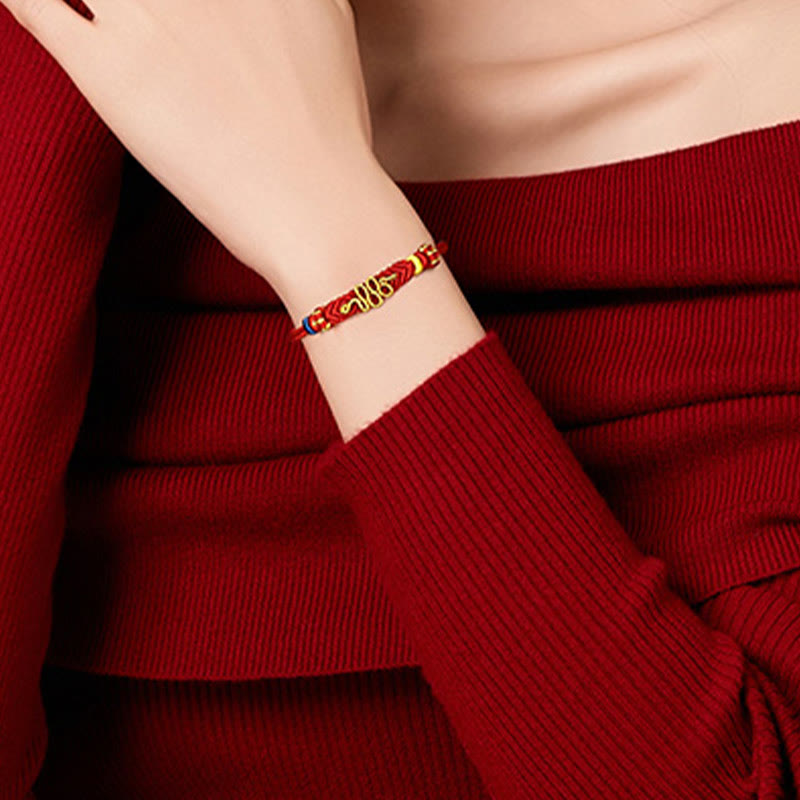 Nimara Ritual Red String Eight Thread Peace Knot Year Of The Snake Protection Braided Bracelet