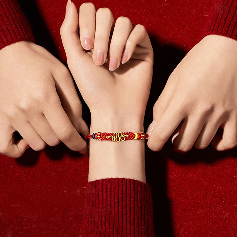 Nimara Ritual Red String Eight Thread Peace Knot Year Of The Snake Protection Braided Bracelet