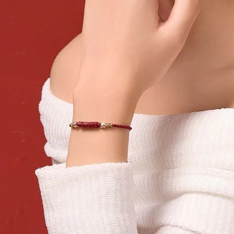 Nimara Ritual 925 Sterling Silver Om Mani Padme Hum Cinnabar Blessing Child Adult Bracelet