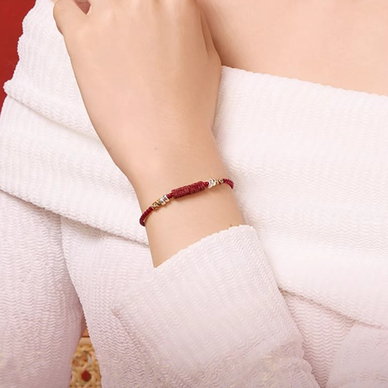 Nimara Ritual 925 Sterling Silver Om Mani Padme Hum Cinnabar Blessing Child Adult Bracelet