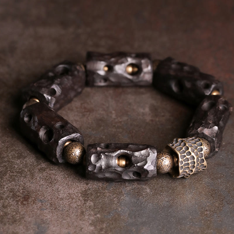 Nimara Ritual Ebony Wood Copper Brass Calm Bracelet