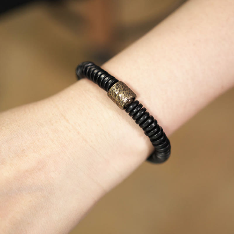 Nimara Ritual Ebony Wood Copper Brass Calm Bracelet